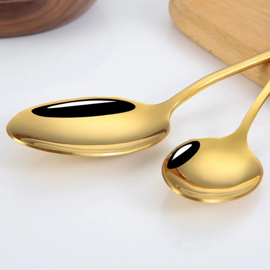 Colheres de Café Douradas Tioeasy™ - 6 Peças em Aço Inox Premium - Tio Juanico