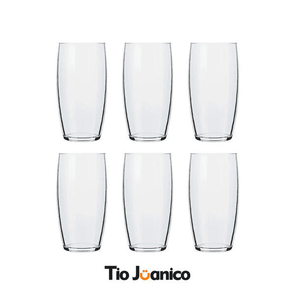 Conjunto 6 Copos de Vidro Liso Tioeasy™ do Tio Juanico
