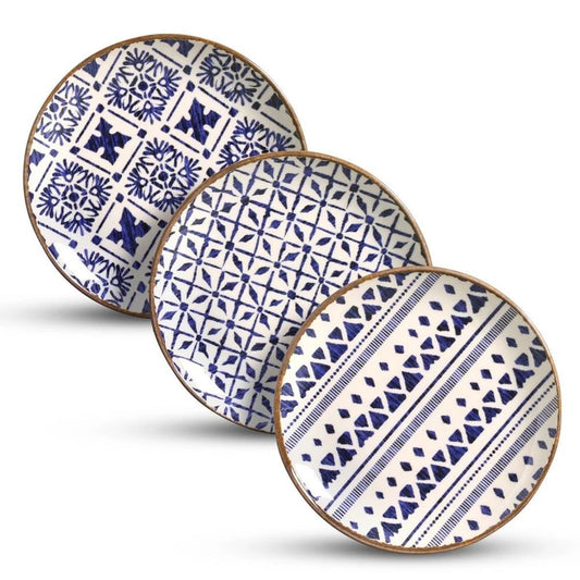 Conjunto com 6 Pratos de Sobremesa Coup Asteca — Cerâmica Premium para Entradas e Doces 20,5cm