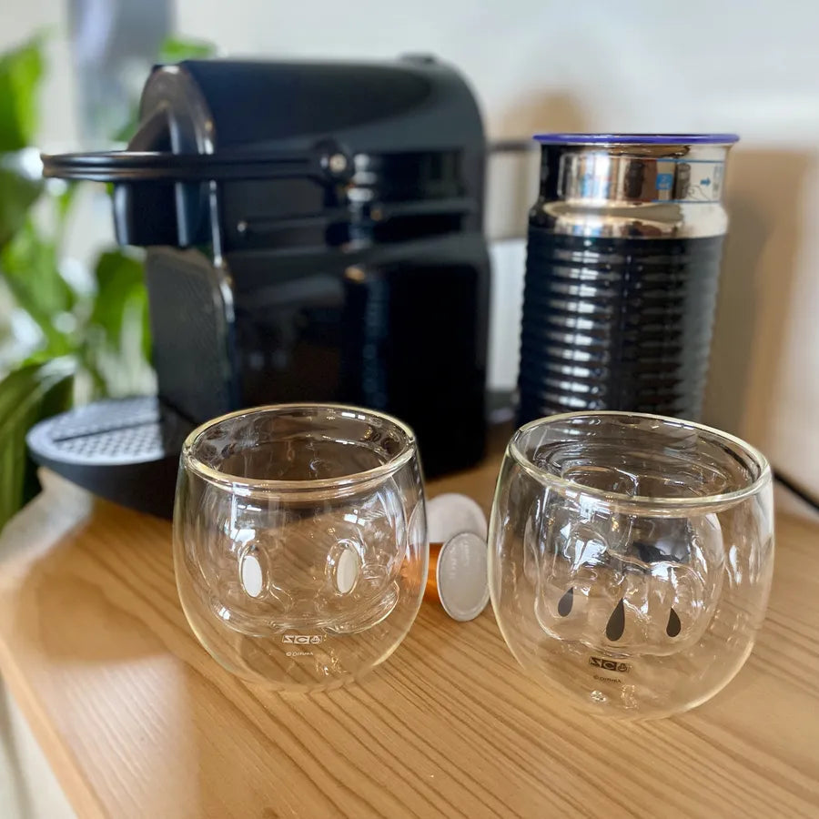 Copo 3D de Vidro Oficial Disney Mickey Mouse 150ml — Parede Dupla e Resistente