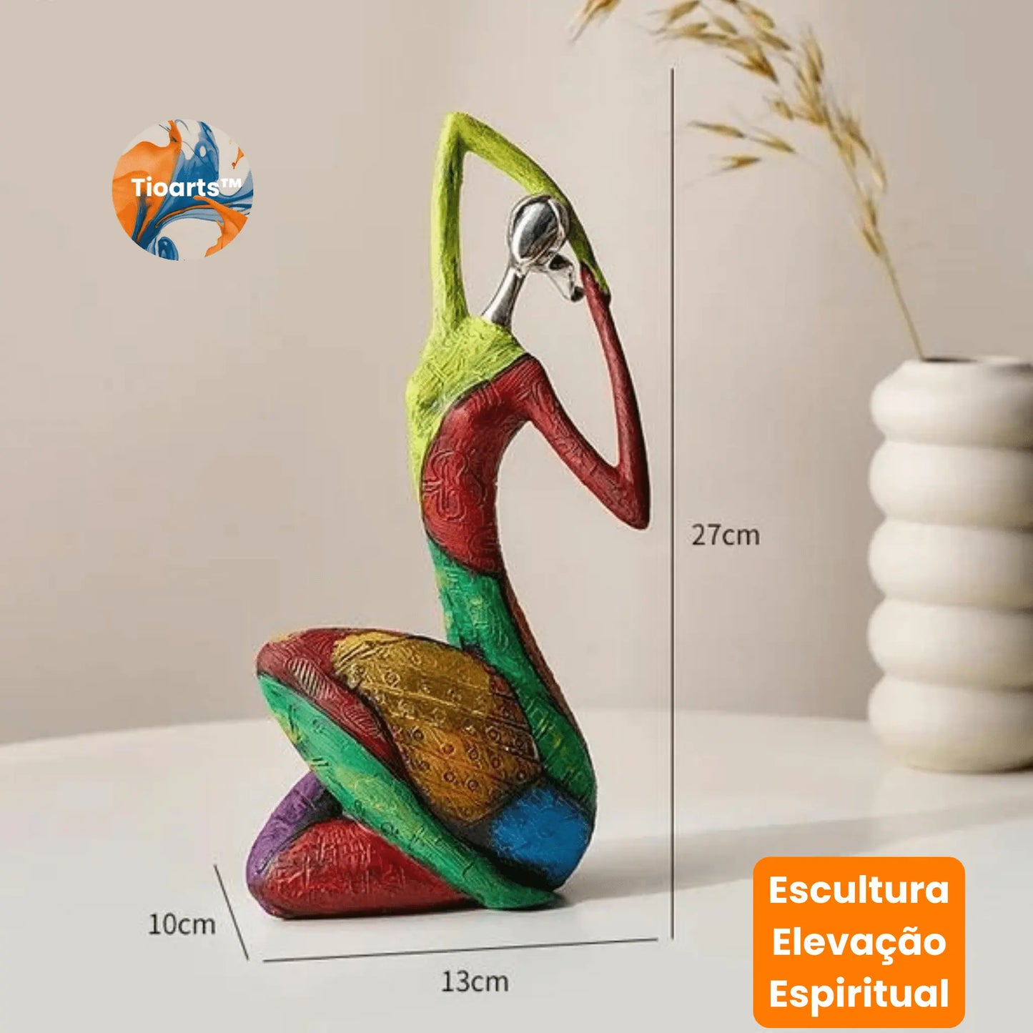 Esculturas Força Feminina Tioarts™ — Decoração Contemporânea em Resina | Amor Incondicional, Equilíbrio Interior e Elevação Espiritual