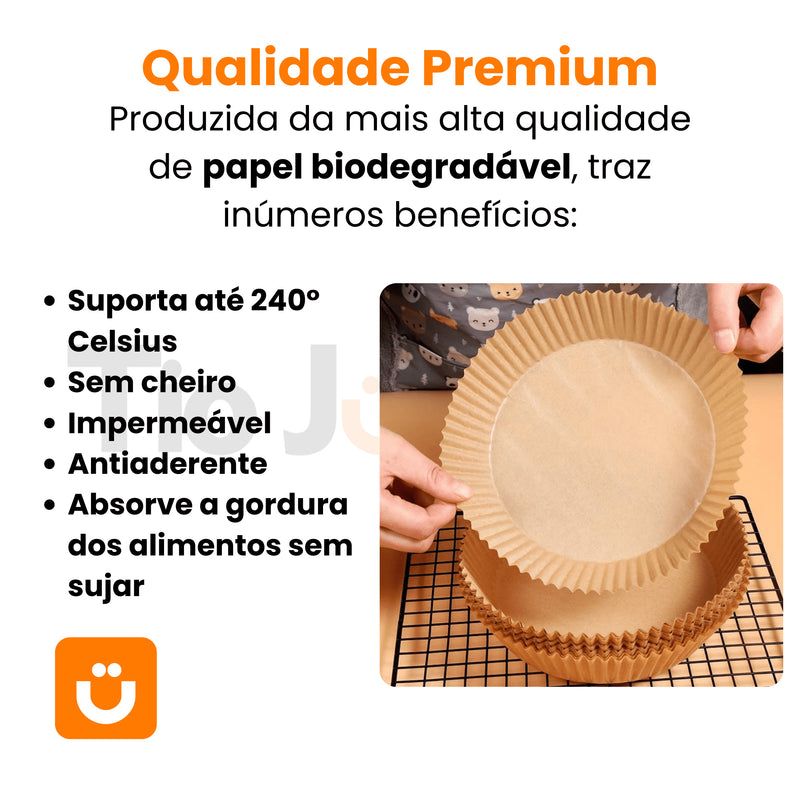 Forma de Papel Biodegradável para Air Fryer Tioeasy™ - Premium - tio juanico