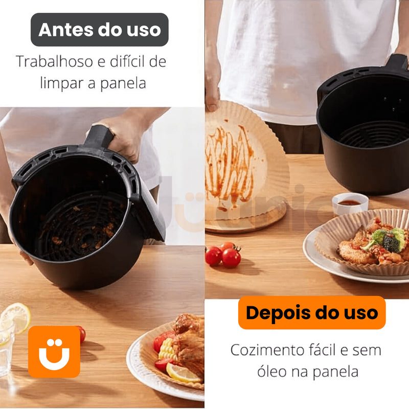 Forma de Papel Biodegradável para Air Fryer Tioeasy™ - Premium - tio juanico