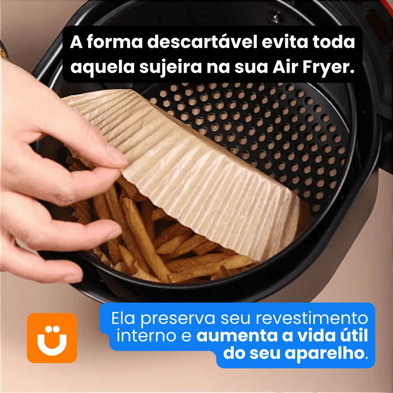 Forma de Papel Biodegradável para Air Fryer Tioeasy™ - Premium - tio juanico