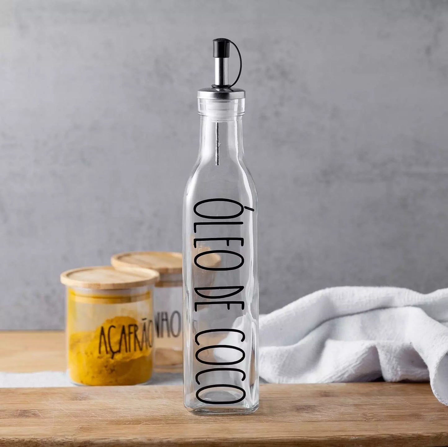 Galheteiro de Vidro Clean Tioeasy™ para Azeite, Vinagre e Temperos Líquidos — 260ml