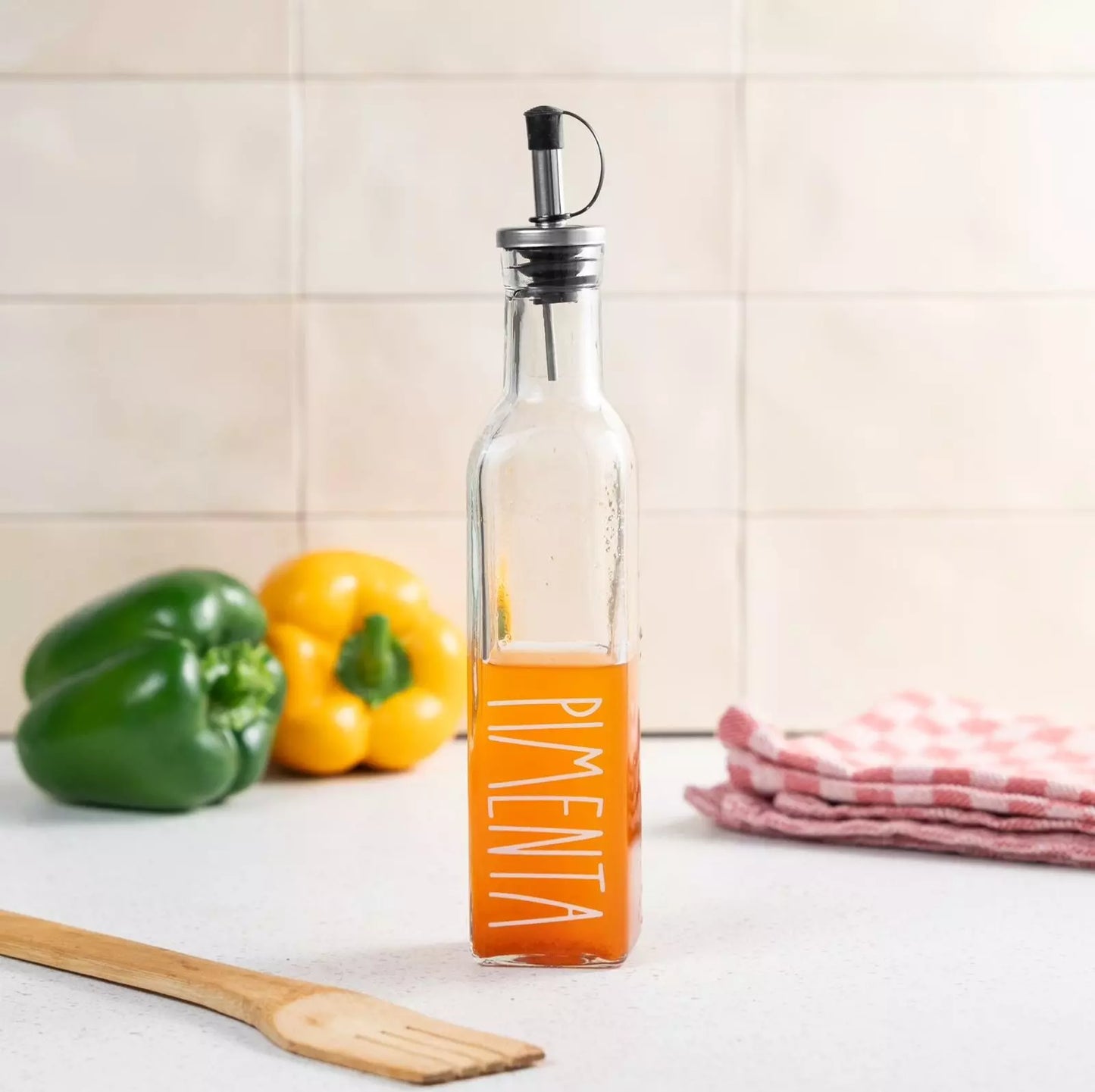 Galheteiro de Vidro Clean Tioeasy™ para Azeite, Vinagre e Temperos Líquidos — 260ml