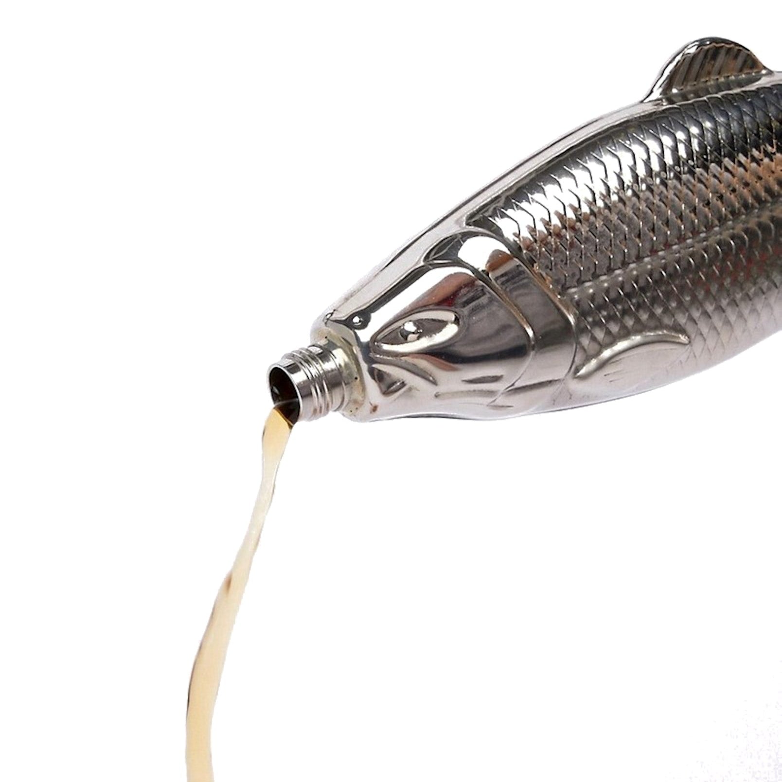 Garrafa Cantil Tioeasy™ em Aço Inox Formato Peixe 250ml — Para Bebidas e Destilados