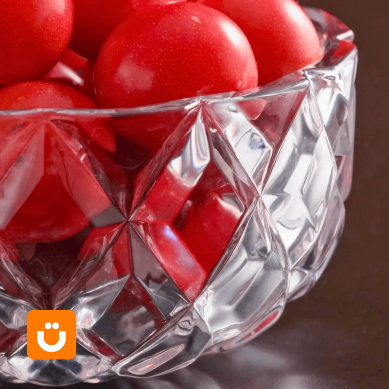Jogo 6 Taças de Sobremesa Diamante Tioeasy™ — Vidro Cristal Transparente 360ml