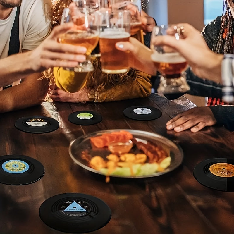 Jogo de 6 Descansos de Copo Discos de Vinil Tio Juanico