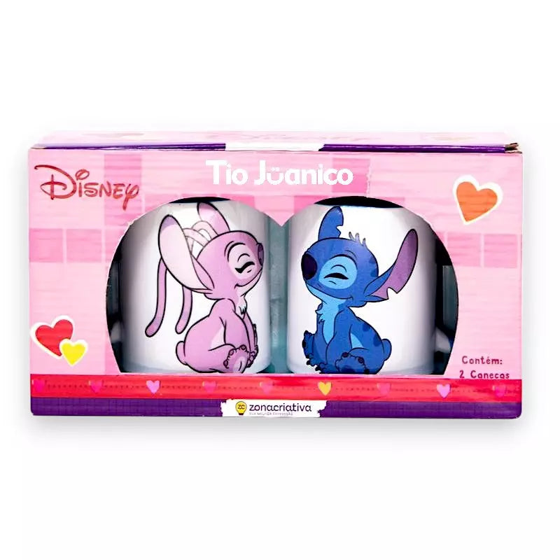 Kit 2 Canecas Oficial Disney™ — Stitch Minha Metade 300ml em CerâmicaKit 2 Canecas Oficial Disney™ — Stitch Minha Metade 300ml em Cerâmica