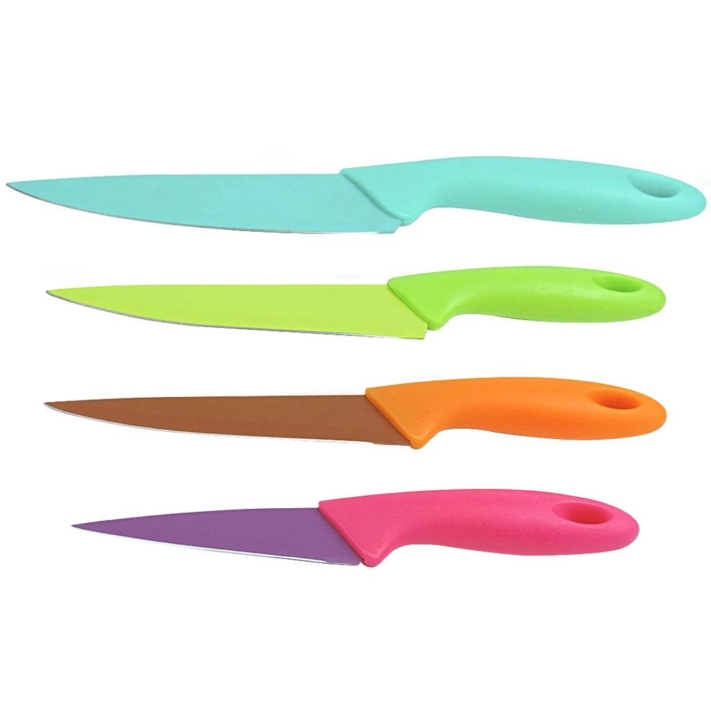 Kit 4 Facas de Churrasco Coloridas Tioeasy™ - Tio Juanico