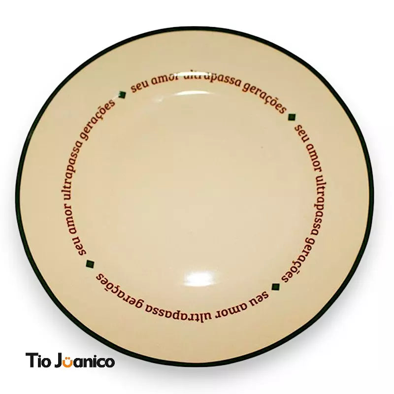 Kit Refeição Completo Avô Xadrez Tioeasy™ — Caneca, Bowl e Prato em Cerâmica