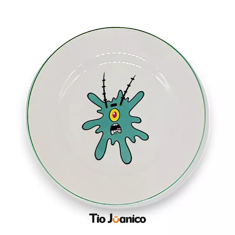 Kit Refeição Completo Bob Esponja Oficial™ — Caneca, Bowl e Prato em Cerâmica