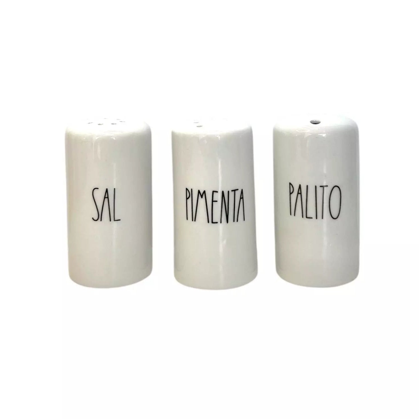 Kit Saleiro, Paliteiro e Pimenteiro de Mesa Script Tioeasy™ em Cerâmica