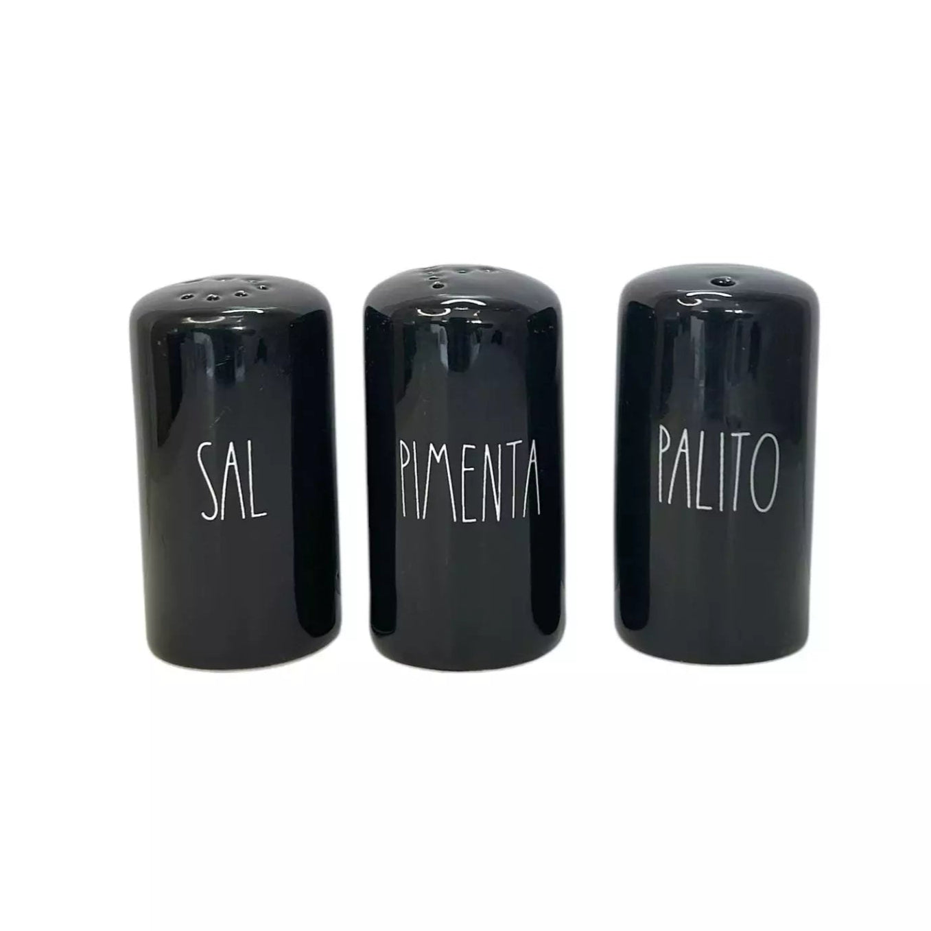 Kit Saleiro, Paliteiro e Pimenteiro de Mesa Script Tioeasy™ em Cerâmica