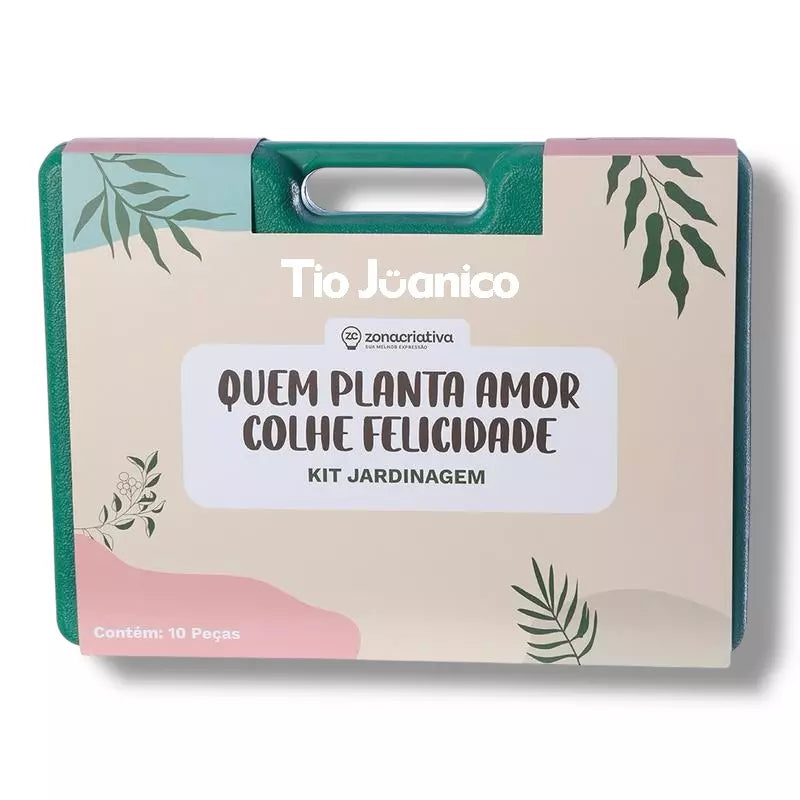 Kit de Jardinagem Completo Tioeasy™ — Quem Planta Amor, Colhe Felicidade com Maleta e 10 Peças