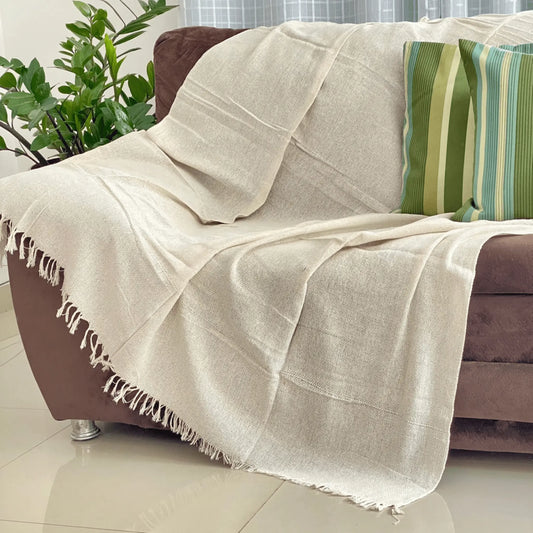 Manta King para Sofá Tioeasy™ — 100% Algodão, 3,00x1,80m | Toque Macio e Proteção para Sofás, Camas e Poltronas