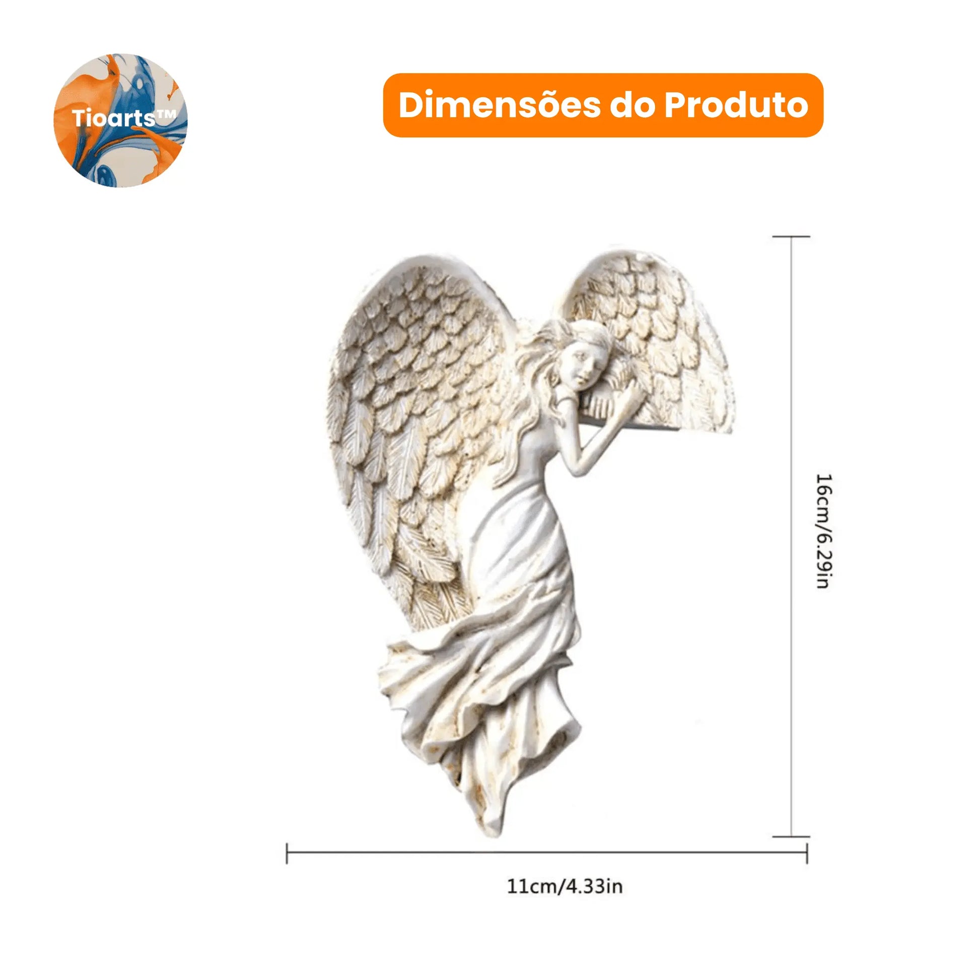 Moldura Asas de Anjo Tioarts - Elegância e Proteção para Seu Lar Tio Juanico