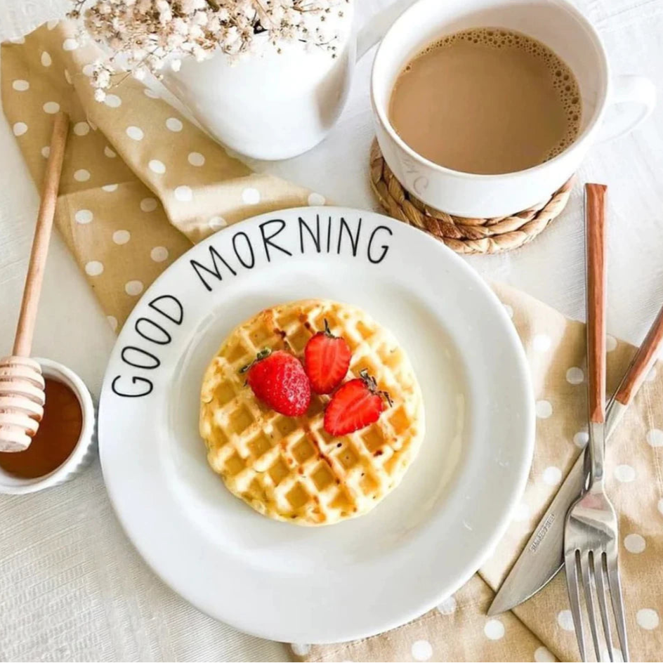 Prato Good Morning Tioeasy™ — Café da Manhã Charmoso e Decorado