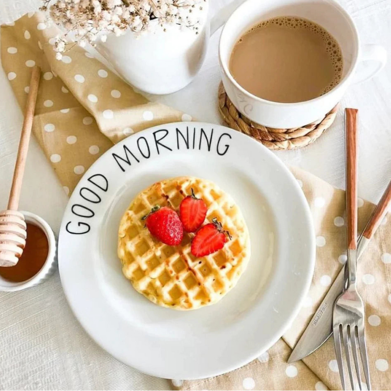 Prato Good Morning Tioeasy™ — Café da Manhã Charmoso e Decorado