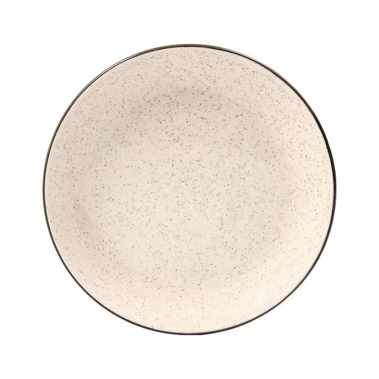 Prato Raso Bege Perolado Lumina — Porcelana Premium para Pratos Principais 27cm