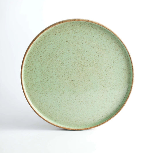 Prato Raso Verde Perolado Lumina — Porcelana Premium para Pratos Principais 27cm