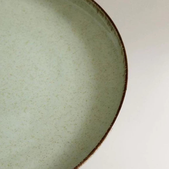 Prato Raso Verde Perolado Lumina — Porcelana Premium para Pratos Principais 27cm