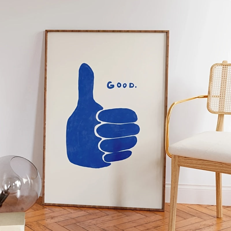 Quadro Decorativo Canvas Tioeasy™ — Joinha para Quarto, Sala ou Escritório