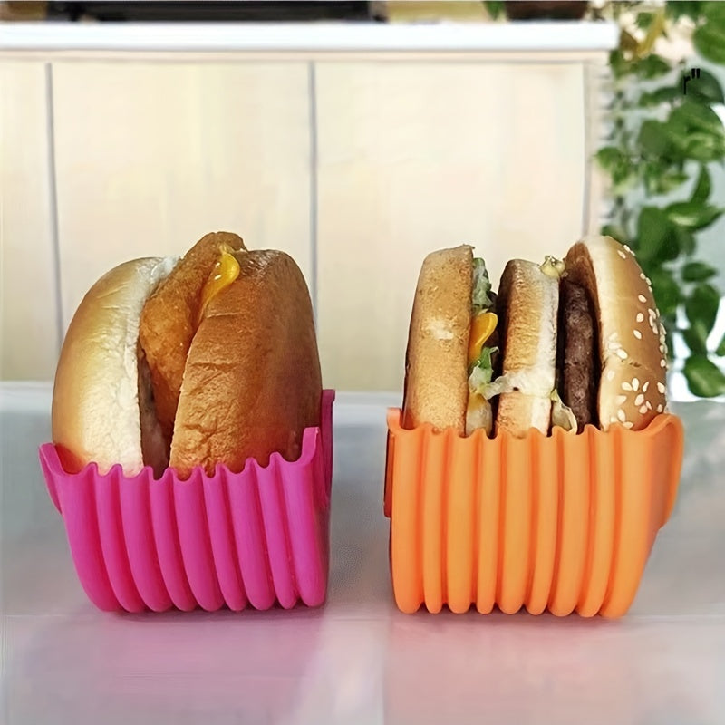 Suporte de Silicone Porta Hambúrguer Tioeasy™ — Evita Sujeira e Desmontes