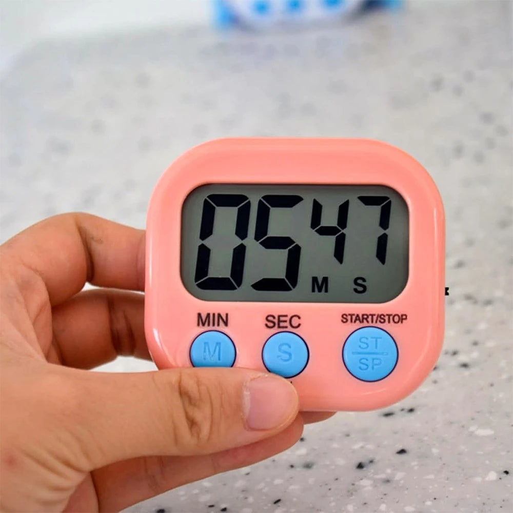 Timer Digital Magnético Tioeasy™ — Contagem Progressiva e Regressiva com Display LCD e Alarme