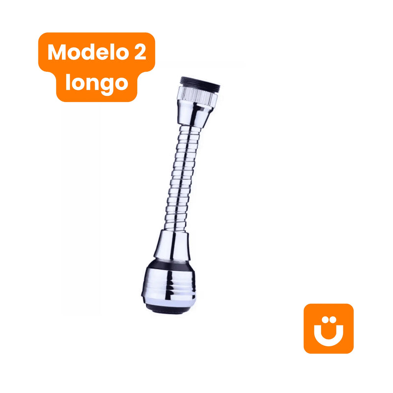 Torneira Extensora Rotativa 360º Tioeasy™ em Inox com 2 Modos de Pressão