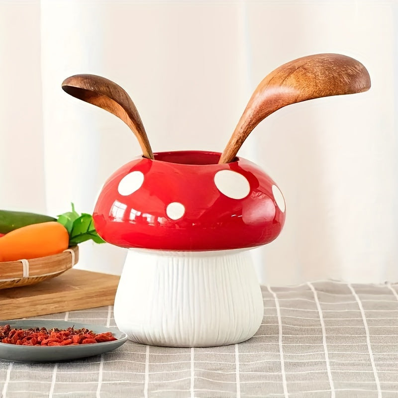 Vaso Decorativo Cogumelo Mushroom Pop Tioarts™ — Resina Premium 8,5cm