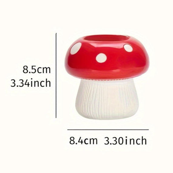 Vaso Decorativo Cogumelo Mushroom Pop Tioarts™ — Resina Premium 8,5cm