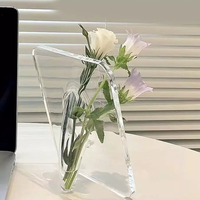 Vaso Decorativo Tioarts™ em Resina Transparente — Formato Moldura 20x15cm