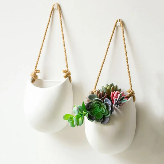 Vaso Suspenso Tioeasy™ — Decoração Rústica para Plantas, 9,5x9x24cm