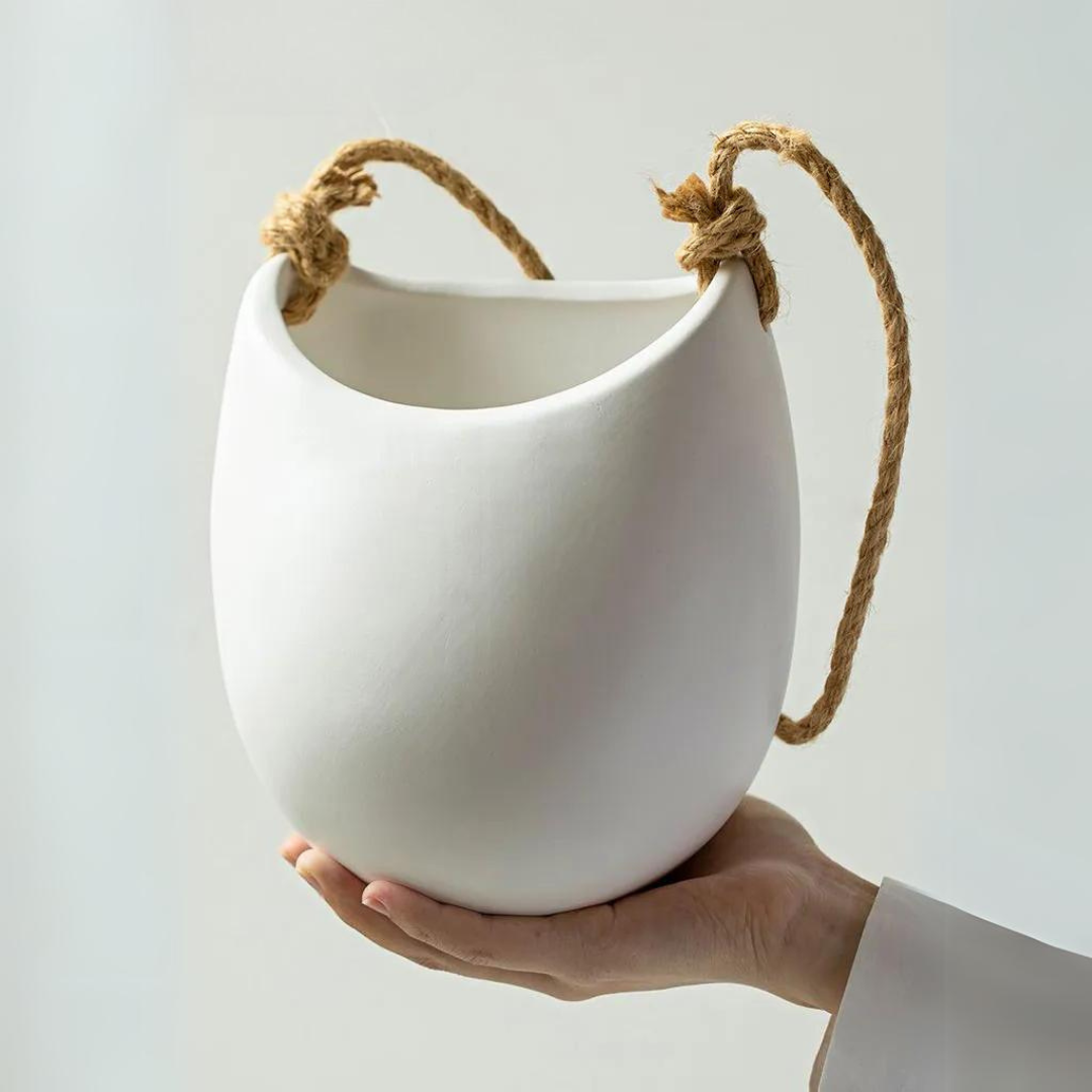 Vaso Suspenso Tioeasy™ — Decoração Rústica para Plantas, 9,5x9x24cm