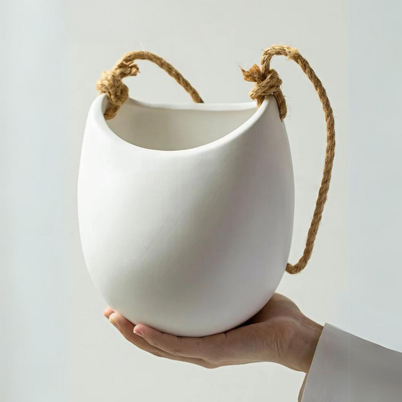 Vaso Suspenso Tioeasy™ — Decoração Rústica para Plantas, 9,5x9x24cm