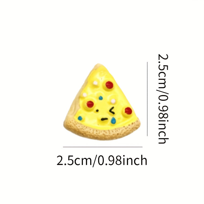 6pcs Combination Pack, Cute Pizza Set Refrigerator Magnets, Resin Creative Food Play Pizza Refrigerator Magnets, Cute and Delicious Food Theme, Creative Decoration, Suitable for Home, Office and Whiteboard