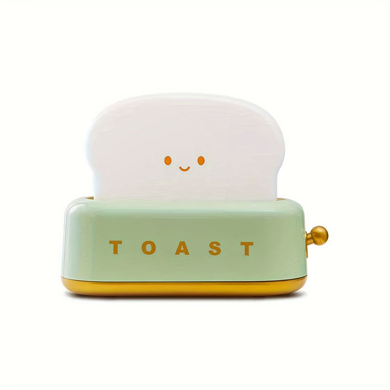 Staaricc USB Rechargeable Cute Toaster-Shaped LED Night Light – Warmth Illuminates Every Moment, Decorative Table Lamp in Green/Orange/Pink, Perfect for Home, Birthday, or Christmas Gift, Best for Christmas