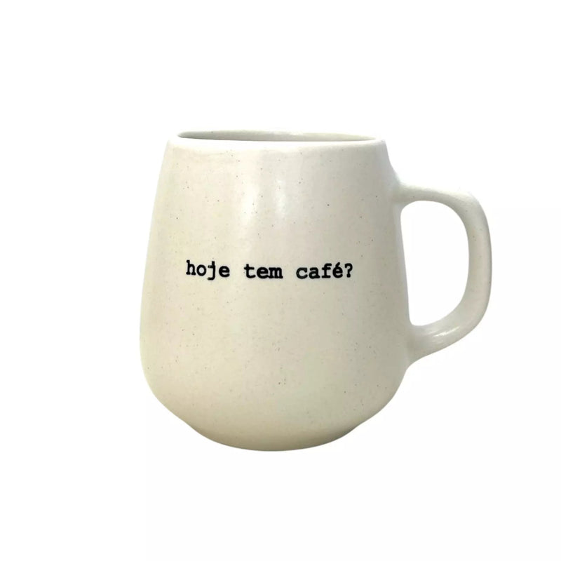 Caneca de Cerâmica Tioeasy™ — Hoje Tem Café? 300ml