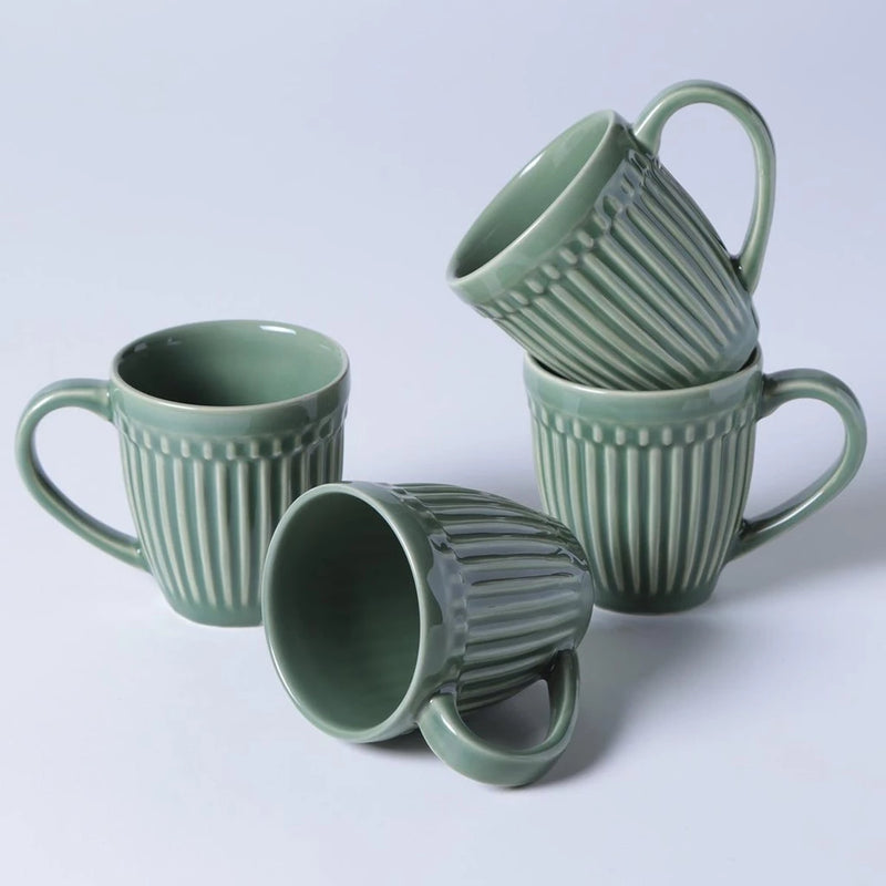 Conjunto com 4 Canecas Roma Verde Sálvia