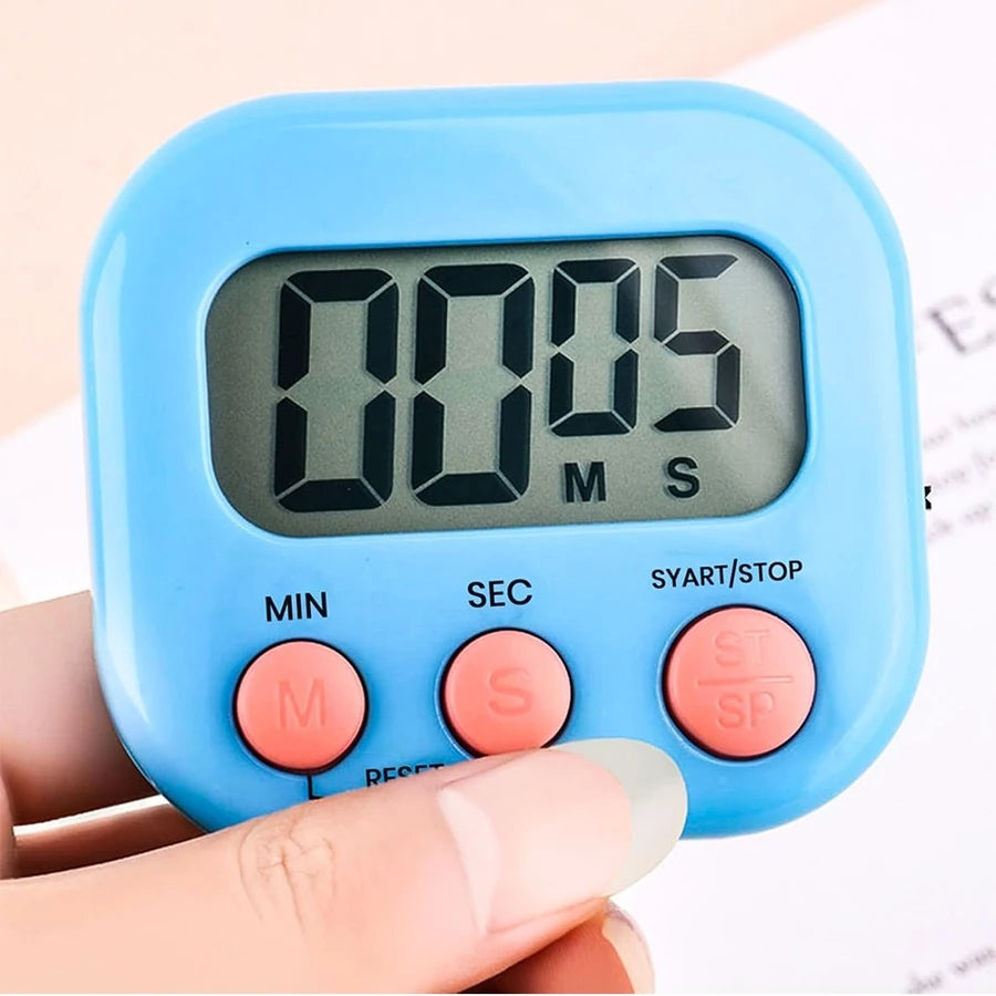 Timer Digital Magnético Tioeasy™ — Contagem Progressiva e Regressiva com Display LCD e Alarme