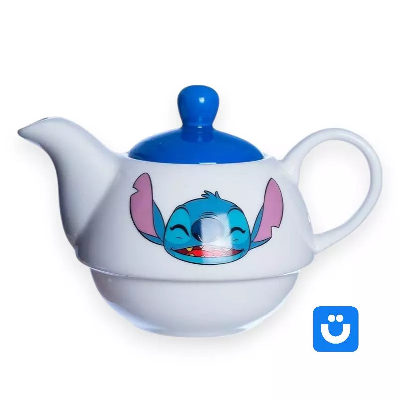 Bule 2 em 1 Oficial Disney™ Stitch com Caneca — 500ml