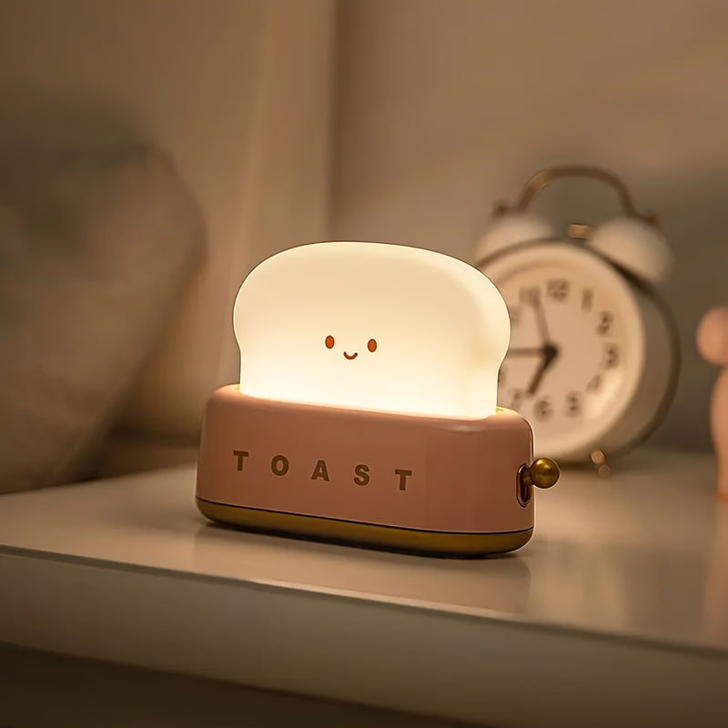 Staaricc USB Rechargeable Cute Toaster-Shaped LED Night Light – Warmth Illuminates Every Moment, Decorative Table Lamp in Green/Orange/Pink, Perfect for Home, Birthday, or Christmas Gift, Best for Christmas