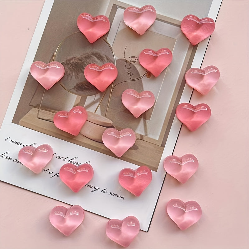 9/10pcs Pink Heart Refrigerator Magnets - Perfect for Kitchen, Office Whiteboard, Cabinets and Dishwasher - Charming Home Decor and Perfect Holiday Gift for Christmas and Halloween, Refrigerator Magnets