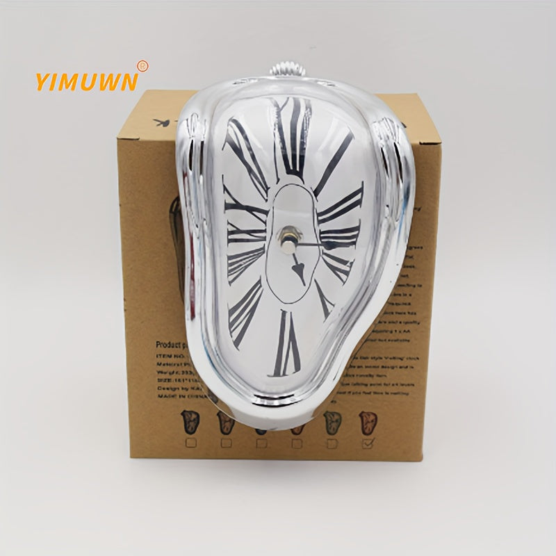 Surreal Melted Twisted Roman Numeral Wall Clocks Surrealism Style Clock Home Accessory Distorted Wall Watch Decor