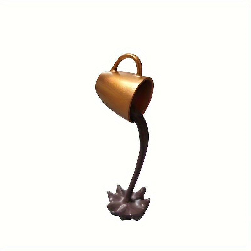 1pc, Creative Inverted Floating Resin Coffee Cup Decoration - Water Overflow Effect, Suitable for Room And Office Decoration Embellishment, Unique Creative Gift, Very Suitable for Halloween And Other Festivals to Enhance The