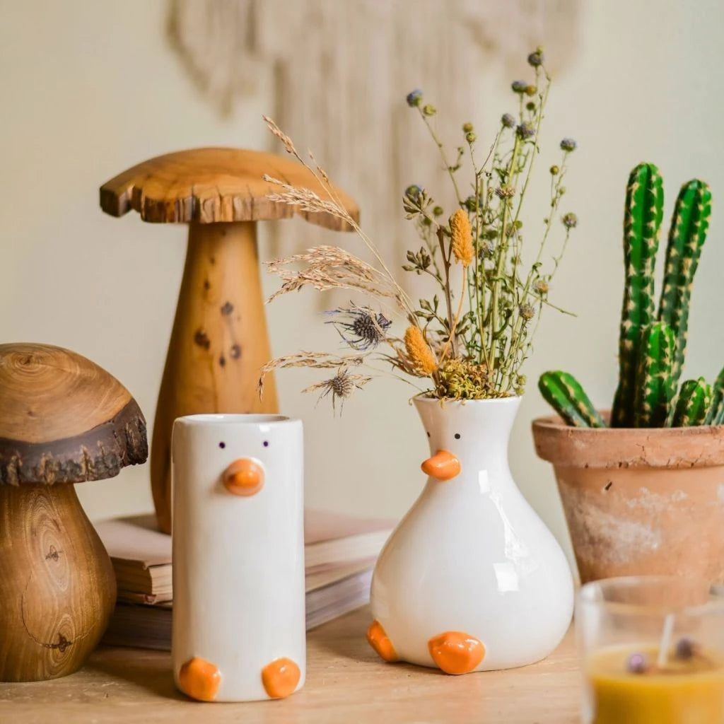 Cachepot Patinho Tioarts™ — Decorativo em Cerâmica Artesanal