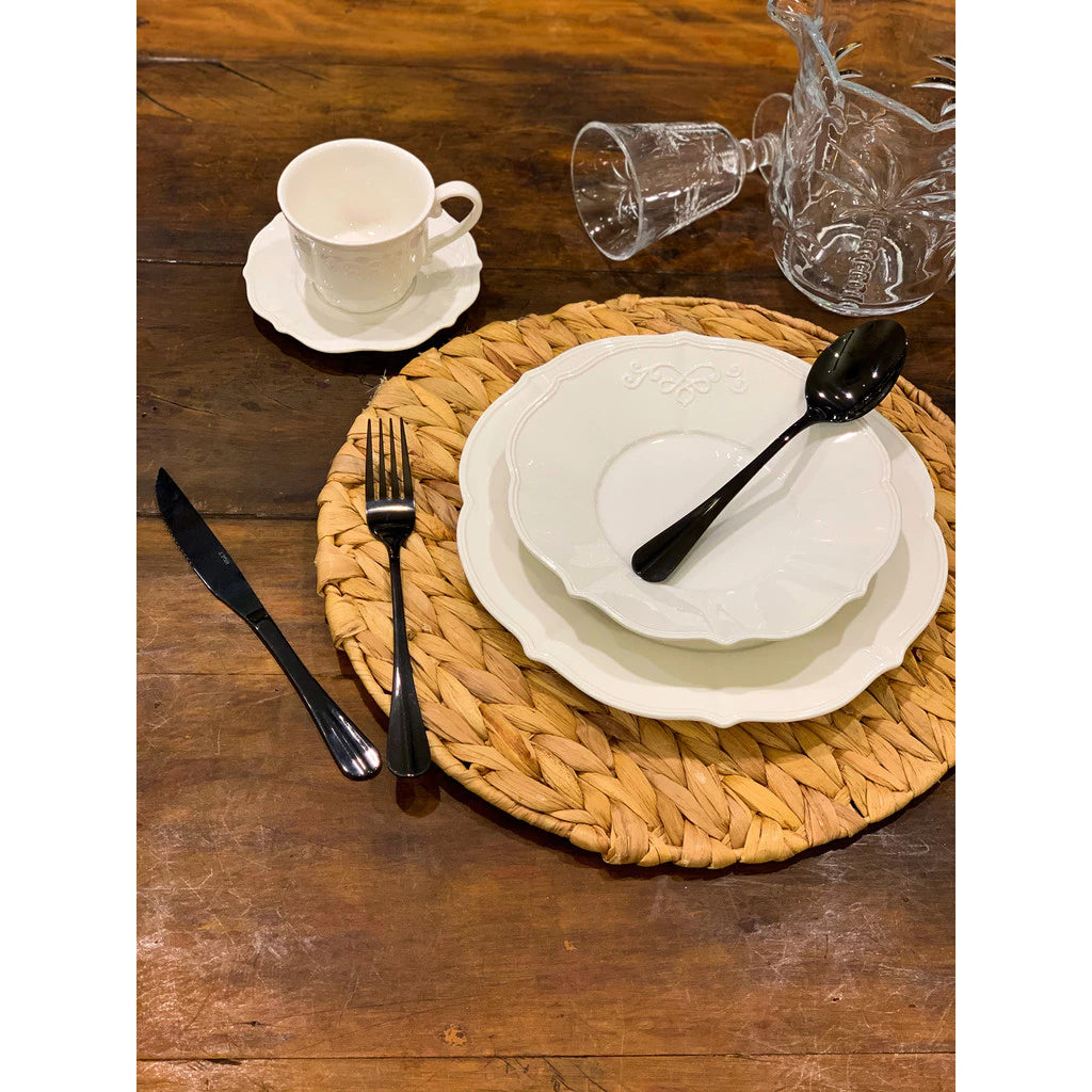 Faqueiro de Aço Inox Preto Tioeasy™ - 24 Peças Luxo