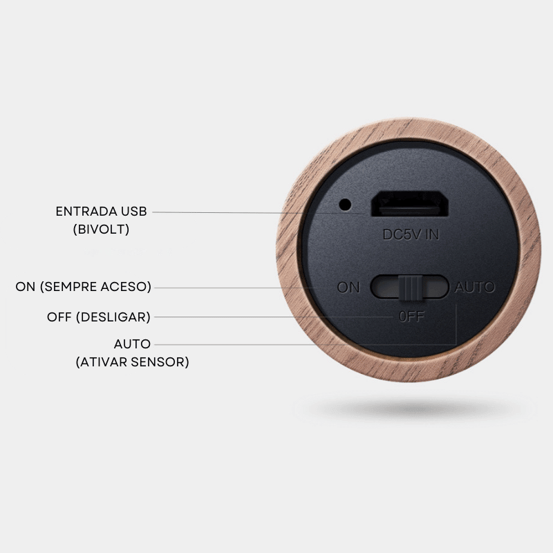 Luminária Sensor Touch Cilíndrica Tioeasy Tio Juanico